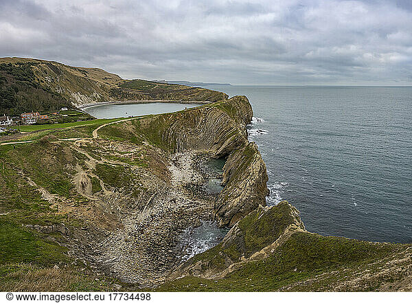 UK  England  Stair Hole cove along Jurassic Coast