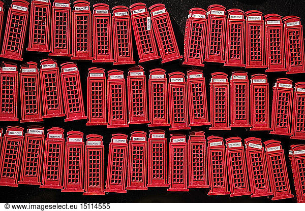 UK  London  Camden Town  telephone booth souvenirs