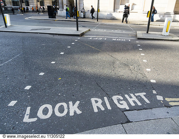 UK  London  City of London  marking on the road