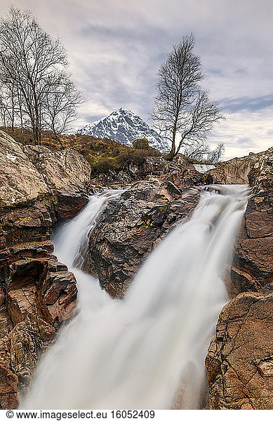 UK  Schottland  Etive Mor Wasserfall