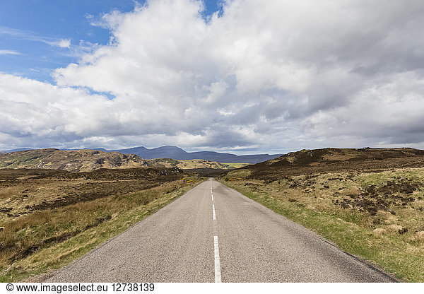 UK  Scotland  Scottish Highlands  road A838 through the Highland