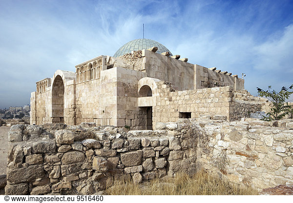 Umayyaden-Palast  Moschee  Jabal el Qala  Zitadelle  Ruine  Säulen  Amman  Jordanien  Asien