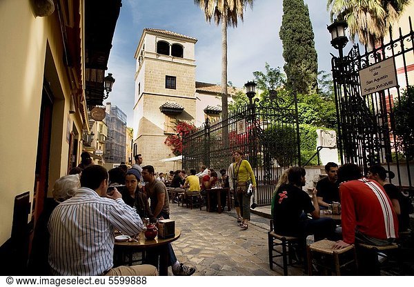 Umwelt  Straße  Schloßturm  Palast  Schloß  Schlösser  Andalusien  Spanien