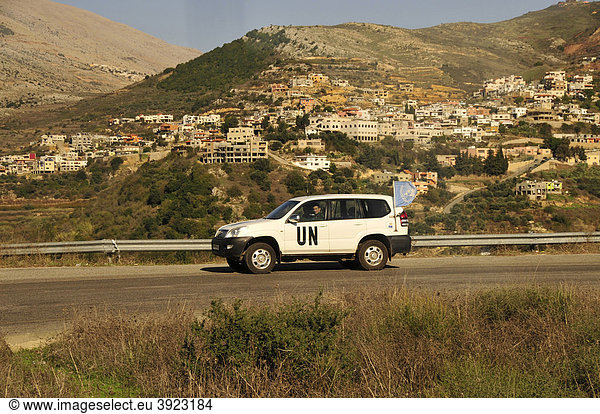 UN-Fahrzeug Golan-Höhen Israel Naher Osten Orient