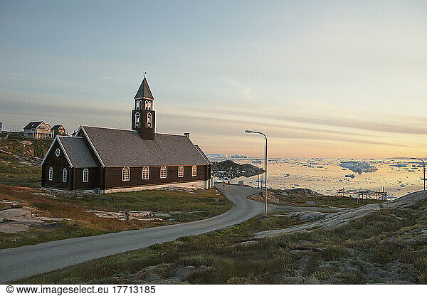 Unesco World Heritage Site; Greenland  Zion Church built in 1782; Ilulissat (Jakobshavn)