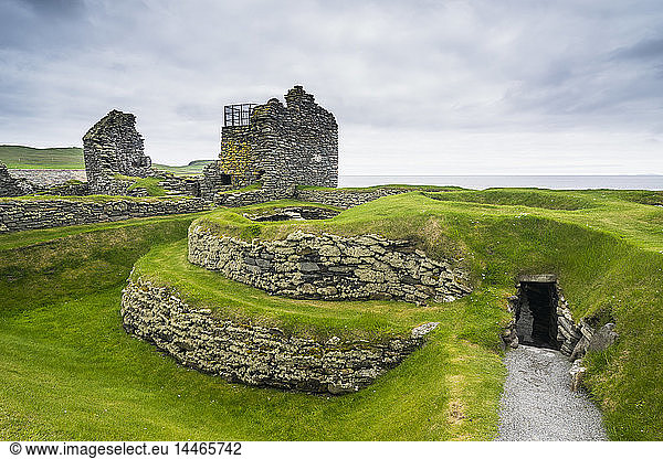 United Kingdom  Scotland  Shetland Islands  Mainland  Jarlshof prehistoric archaeological site