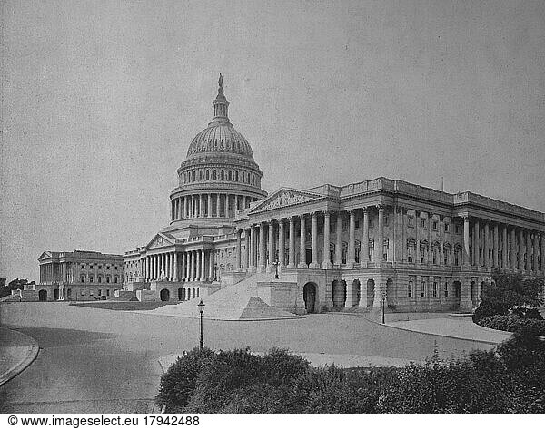 United States of America  the Capitol in Washington  United States of America  the Capitol in Washington  ca 1880  historical  digital reproduction of a 19th century original  original date unknown