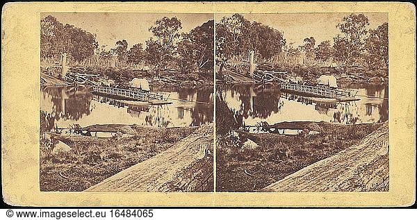 Unknown.Golbourn Punt at Seymour  Australia  Stereographs  ca. 1860–1869.Albumen silver prints.Inv. Nr. 1982.1182.299New York  Metropolitan Museum of Art.