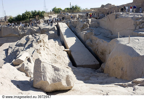 Unvollendeter Obelisk  Steinbruch  Assuan  Ägypten  Afrika