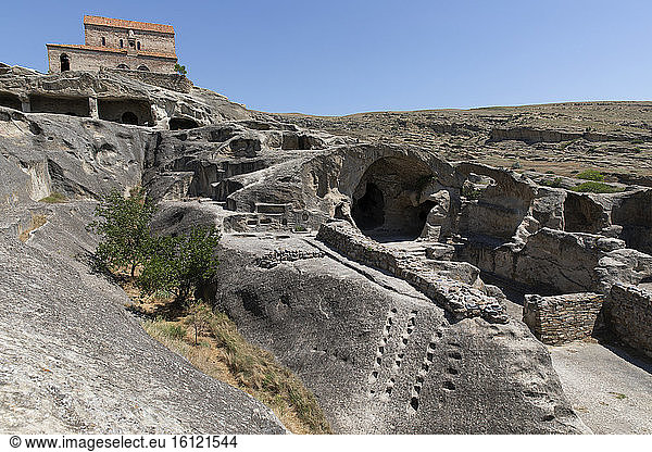 Uplistsikhe rock-hewn town Georgia.