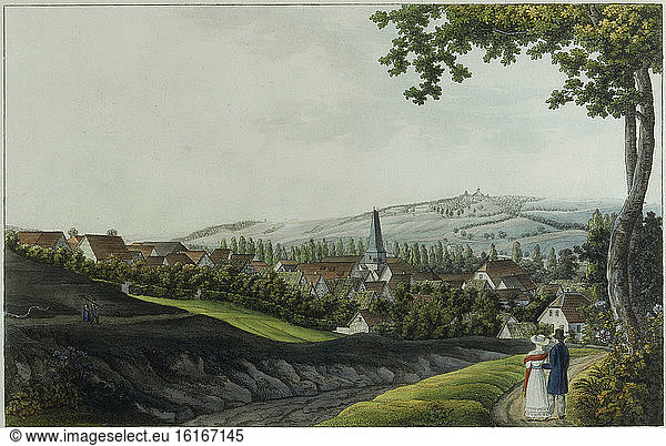 Upper Weimar / Etching c.1830