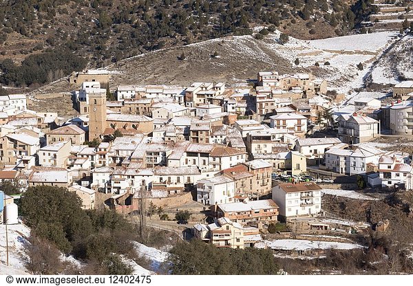 Urban landscape of Formiche Alto  Aragón  Spain