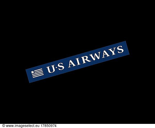 US Airways  gedrehtes Logo  Schwarzer Hintergrund