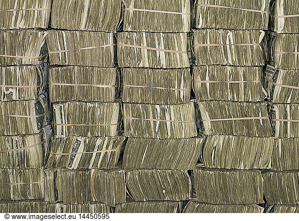 US-Cash bündelt den Tresorraum der US Federal Reserve Bank of Chicago.