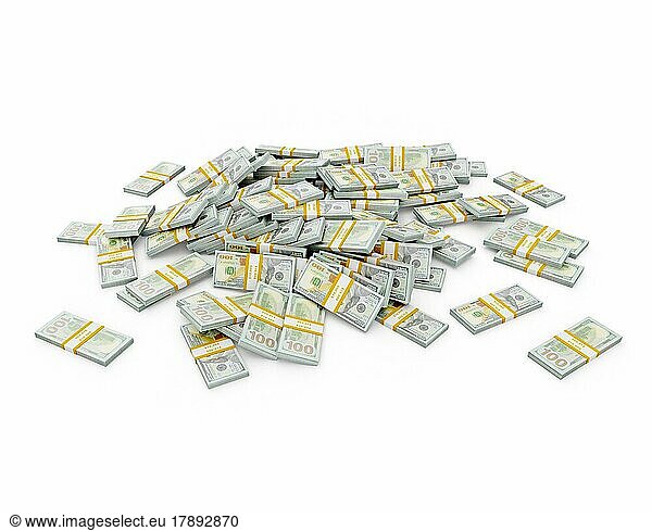 US-Dollar-Banknoten  kreative Business-Finanzierung machen Geld Konzept  Stapel von neuen 100 US-Dollar 2013 Ausgabe Banknoten (Rechnungen) Bündel