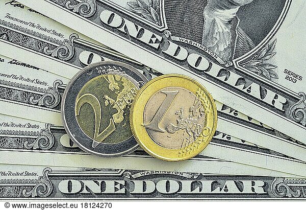 US-Dollar und Euro