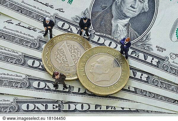 US-Dollar und Türkische Lira