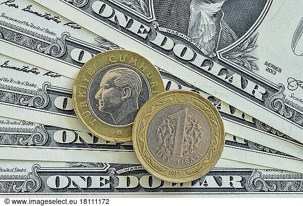 US-Dollar und Türkische Lira