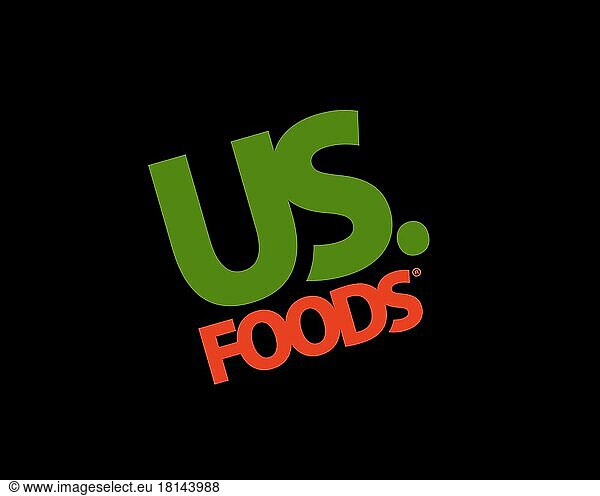US Gastronomieunternehmen  s US Gastronomieunternehmen  s  gedrehtes Logo  Schwarzer Hintergrund