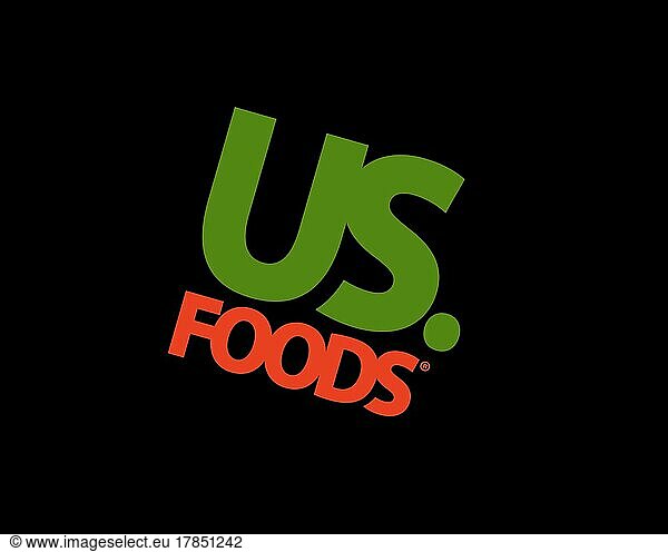 US Gastronomieunternehmen  s US Gastronomieunternehmen  s  gedrehtes Logo  Schwarzer Hintergrund B