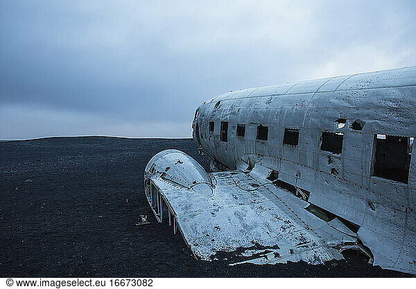 US Navy Douglas Super DC-3 airplane crash in Sólheimasandur  Iceland