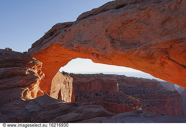 USA,  Utah,  Canyonlands,  Mesa Arch,  rock formation