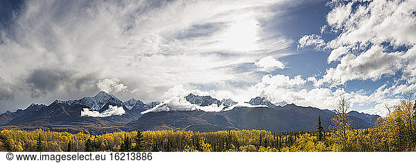 USA  Alaska  View of Chugach Mountains