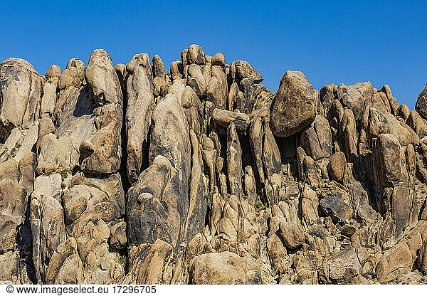 USA  California  Lone Pine  Alabama Hills rock formations in Sierra Nevada Mountains