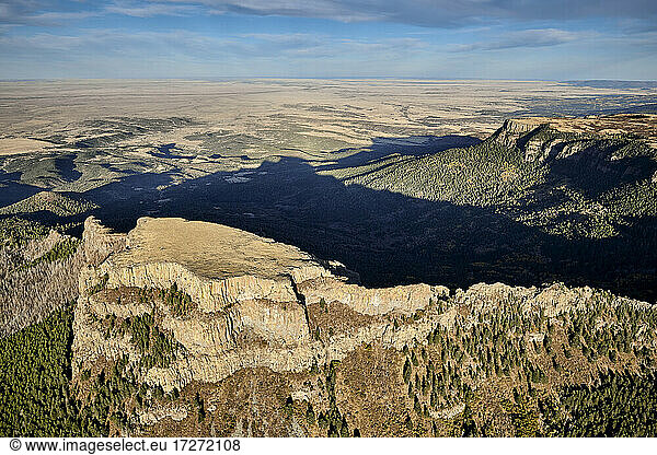 USA  Colorado  Aerial view of Fishers Peak in Rocky Mountains