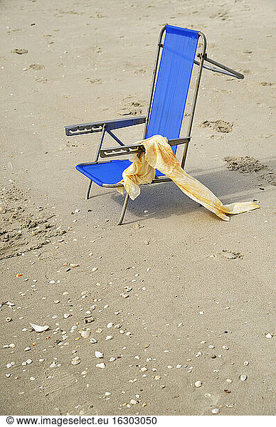 USA  Florida  Naples  beach chair