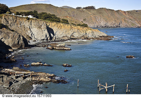 USA  Kalifornien  San Francisco  Küstenlinie der Marin Headlands
