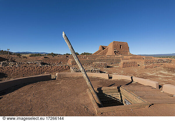 USA  New Mexico  Pecos  Ruinen der spanischen Missionskirche im Pecos National Historical Park