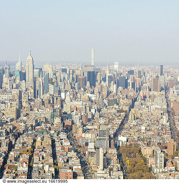 USA  New York  New York City  Midtown Manhattan  hoher Blickwinkel