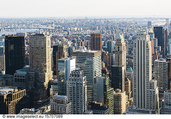 USA  New York  New York City  View of Manhattan skyscrapers
