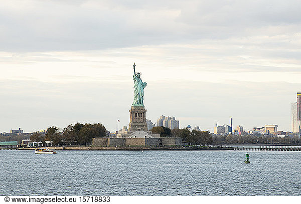 USA  New York  New York City  View of Statue of Liberty