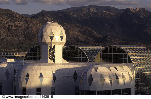 USA  United States of America  Arizona: Biosphere 2 Ceter of the Columbia University. From 1991 to 1993 3 people tried to live in this artificial world without support from the outside world. Today it is a tourist attraction and conferece center.