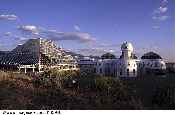 USA  United States of America  Arizona: Biosphere 2 Ceter of the Columbia University. From 1991 to 1993 3 people tried to live in this artificial world without support from the outside world. Today it is a tourist attraction and conferece center.