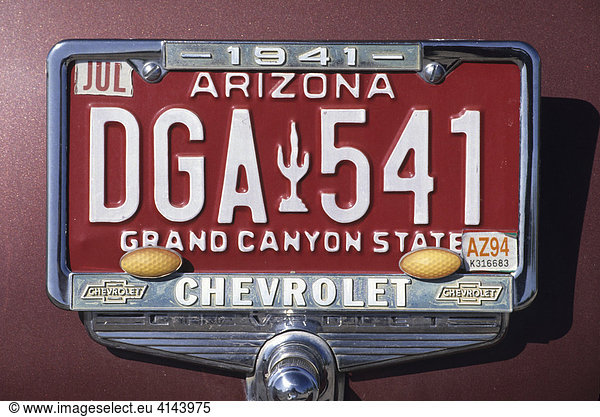 USA  United States of America  Arizona: Licence plate.