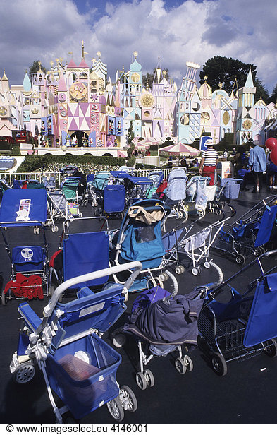 USA  United States of America  California: Disneyland  parking lot for baby carriages.