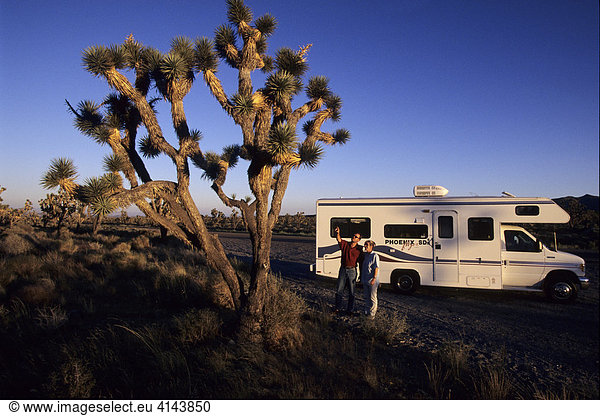 USA  United States of America  California: Joshua Tree National Park Traveliing in a Motorhome  RV  through the west of the US.