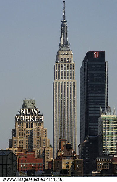 USA  United States of America  New York City: Empire State Building  New Yorker Building.