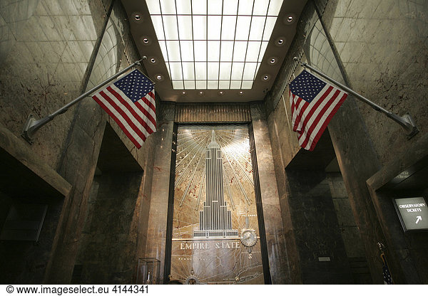 USA  United States of America  New York City: Lobby of the Empire State Building