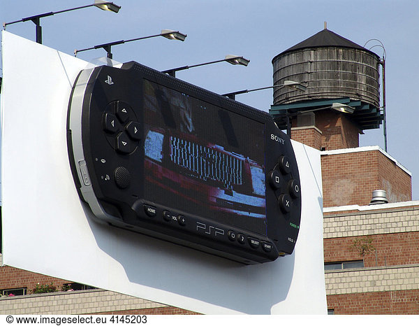 USA  United States of America  New York City: Sony billboard on Houston Street.