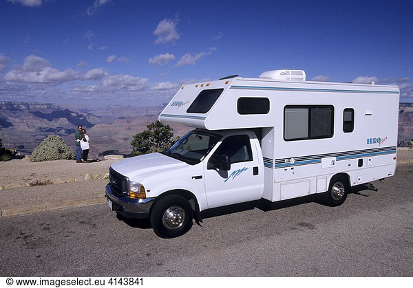 USA  Vereinigte Staaten von Amerika  Arizona: Grand Canyon National Park. Urlaub im Wohnmobil  Reise durch den Westen der USA.