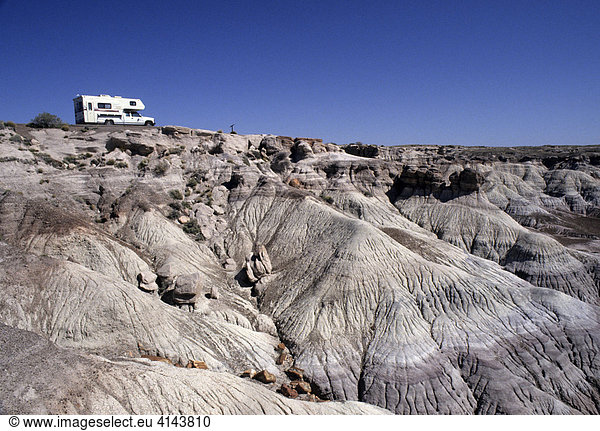 USA  Vereinigte Staaten von Amerika  Arizona: Painted Desert National Park. Urlaub im Wohnmobil  Reise durch den Westen der USA.