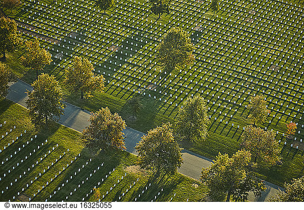 USA  Virginia  Aerial photograph of Arlington National Cemetery
