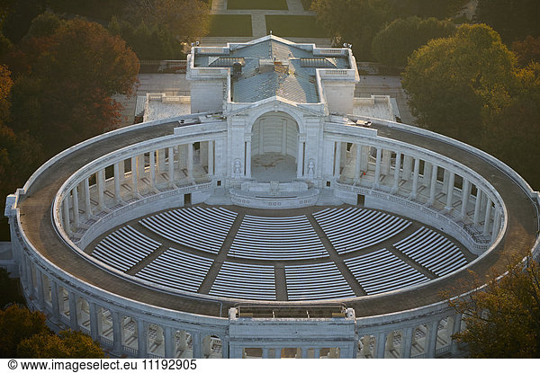 USA  Virginia  Aerial photograph of the amphitheater in Arlington National Cemetery