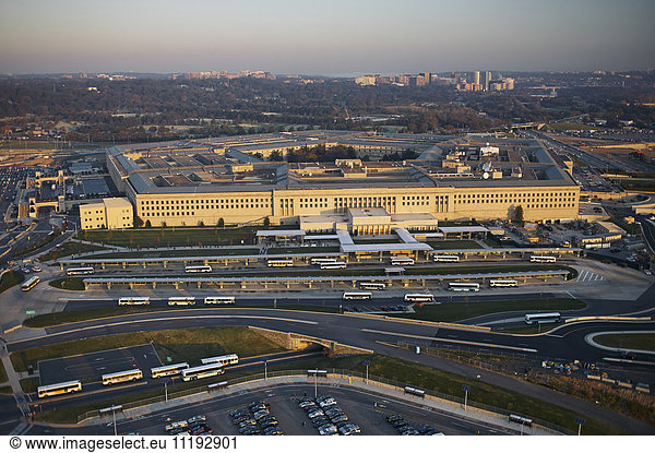 USA  Virginia  Arlington  Aerial photograph of the Pentagon