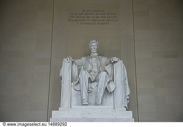 USA  Washington DC  Gedenkstätte Lincoln