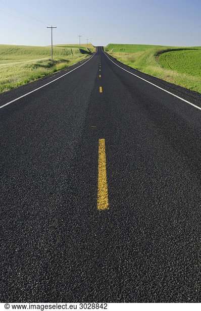 USA  Washington State  Empty road